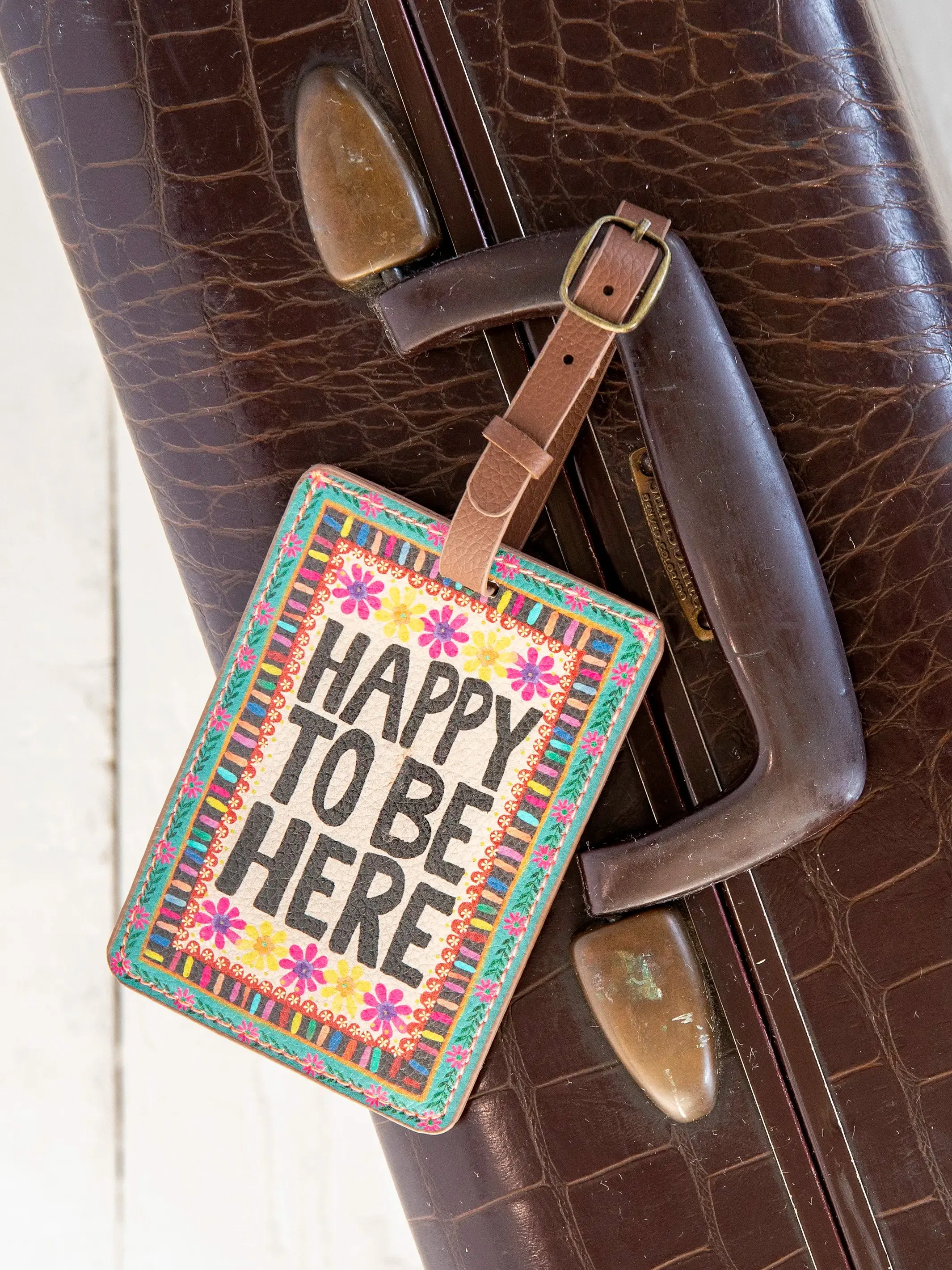 Travel Happy Luggage Tag