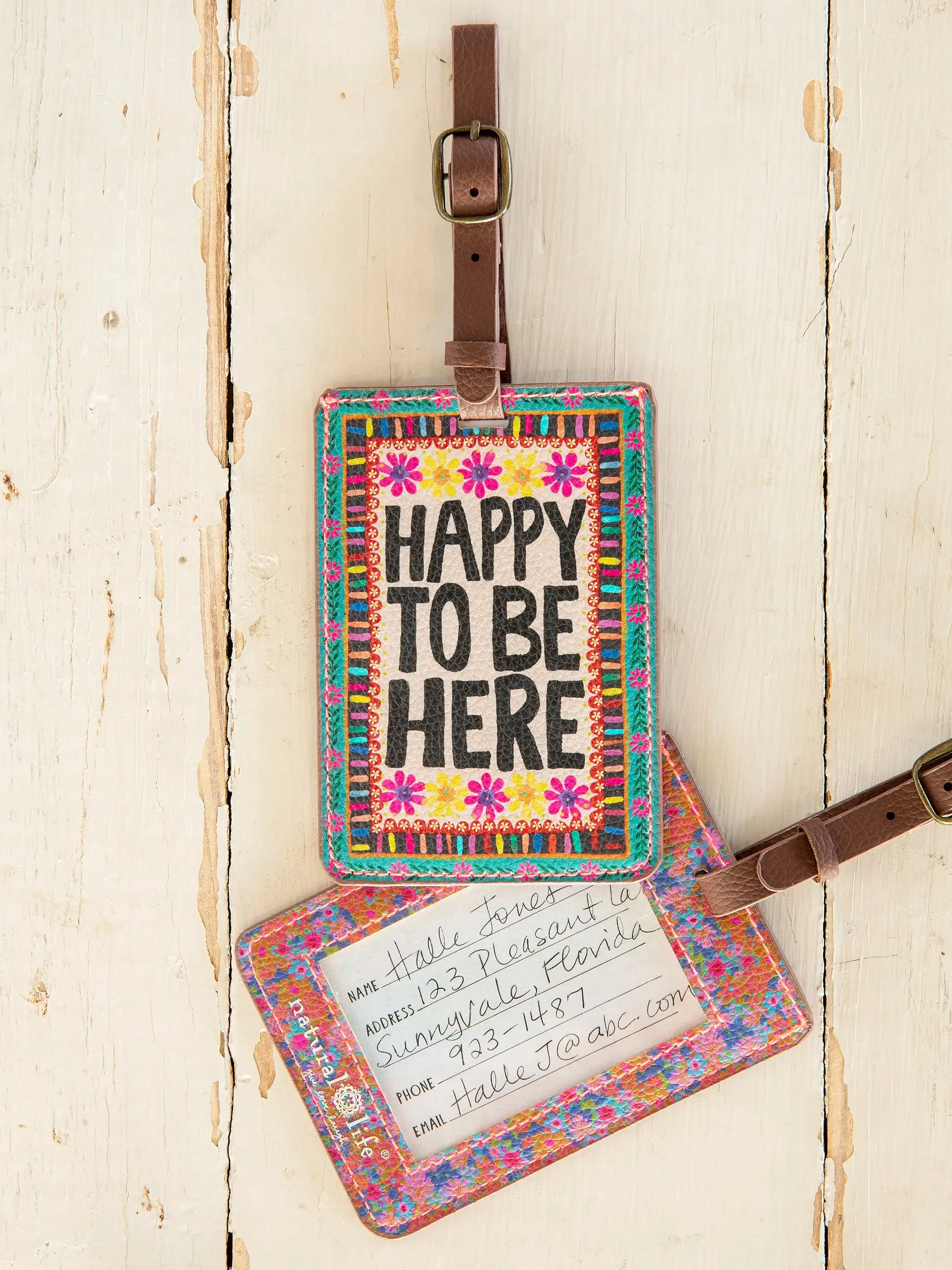 Travel Happy Luggage Tag