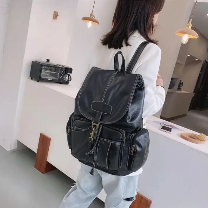 Vintage Women Backpack For Teenage Girls