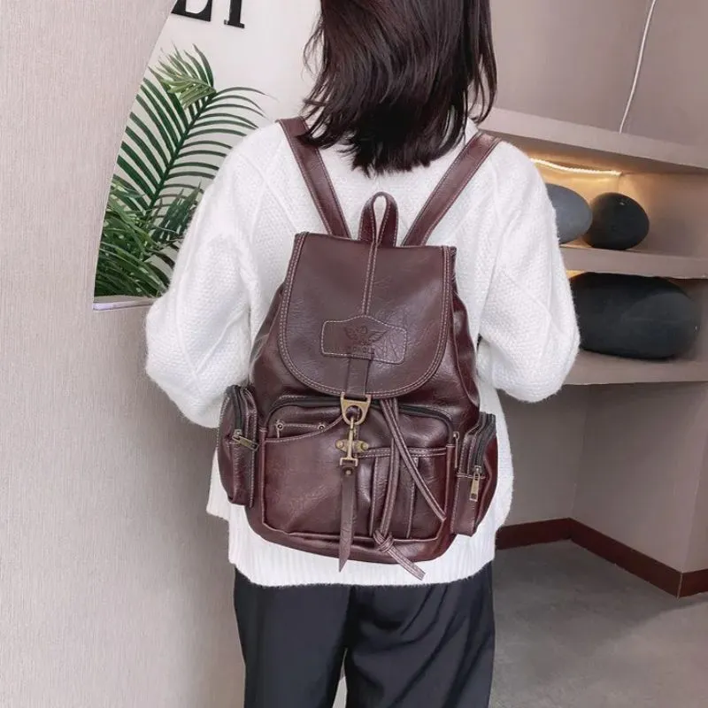 Vintage Women Backpack For Teenage Girls