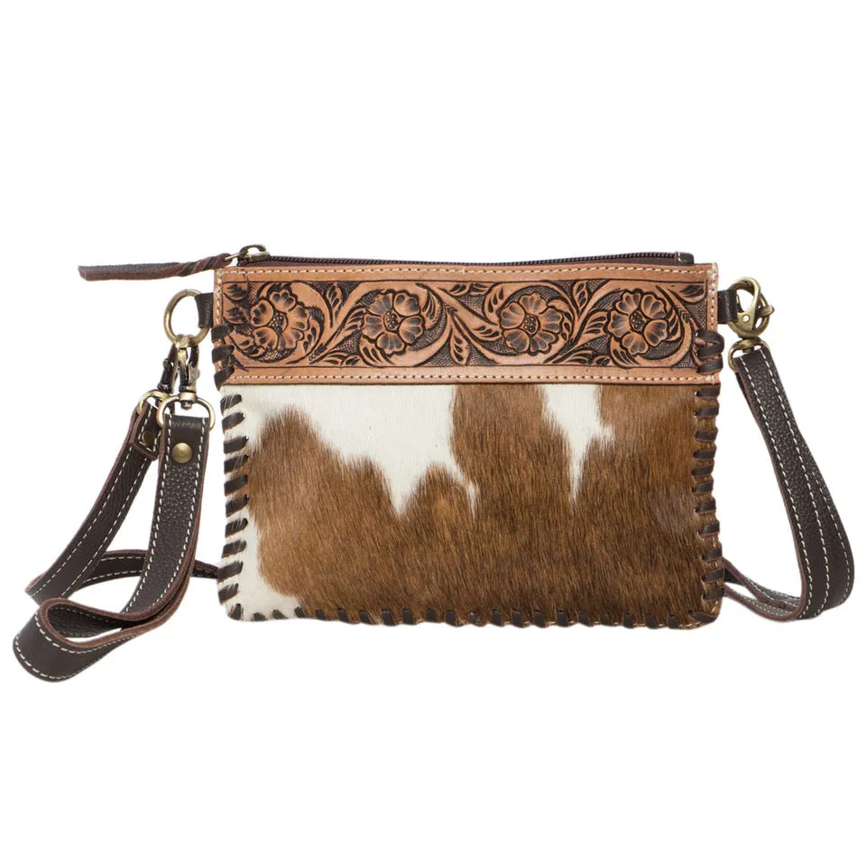 Volcan | Cowhide Small Clutch Bag with Tooling