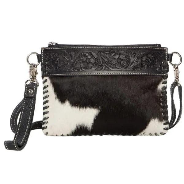 Volcan | Cowhide Small Clutch Bag with Tooling