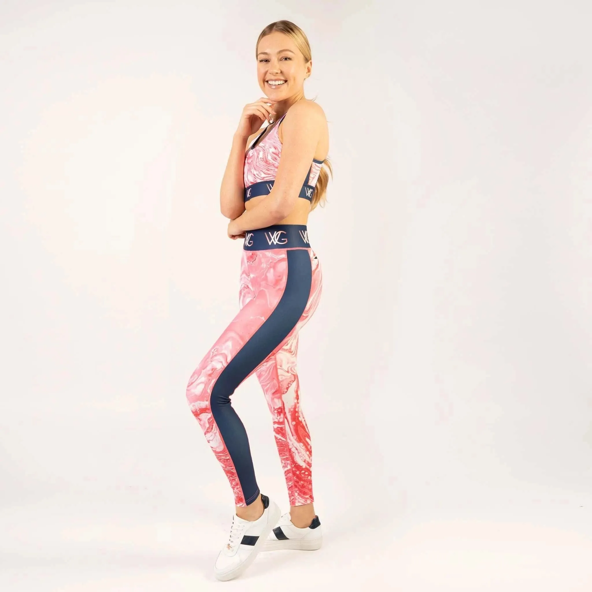 WG Flex Sustainable Pink Marble Leggings