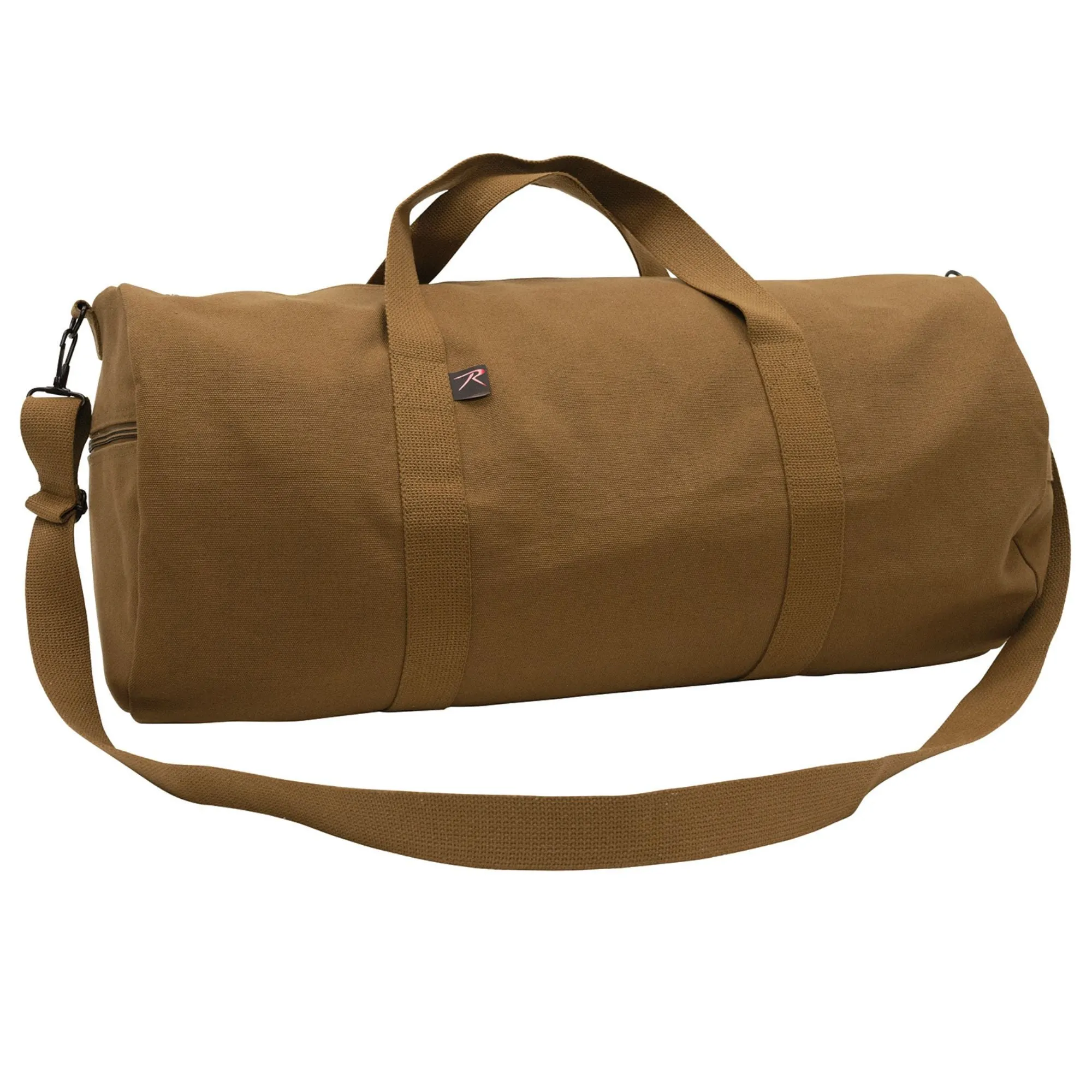 Work Brown Heavyweight Cotton Canvas Duffle Bag Sports Gym Shoulder & Carry Bag 19"x9"x9"