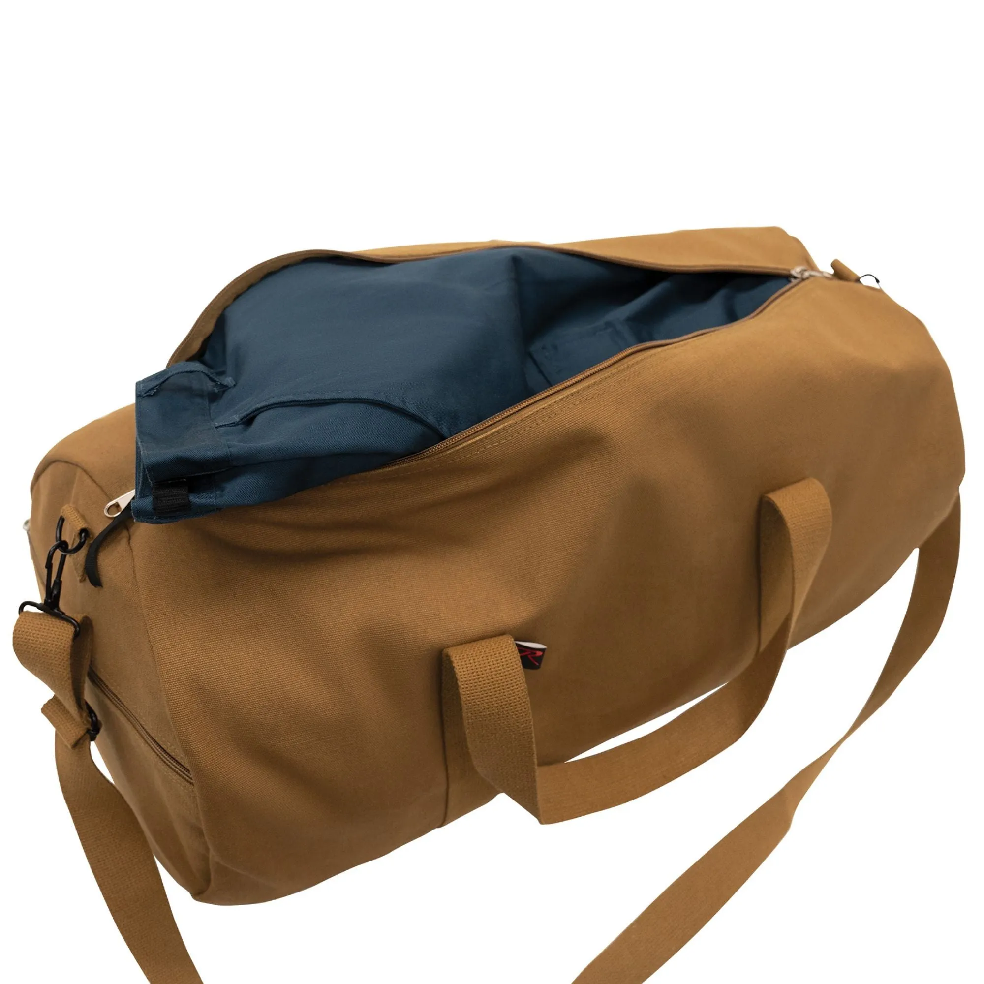 Work Brown Heavyweight Cotton Canvas Duffle Bag Sports Gym Shoulder & Carry Bag 19"x9"x9"