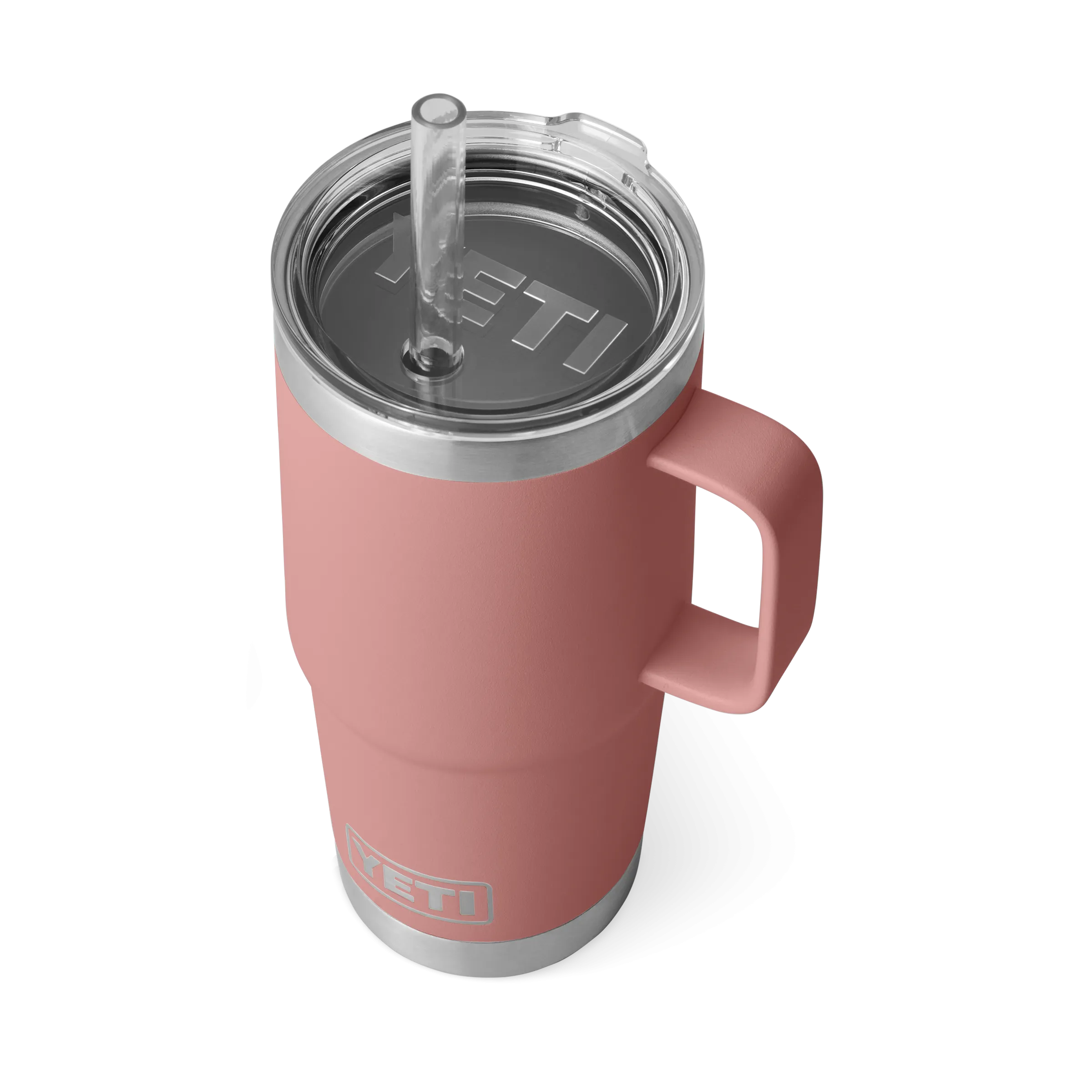 Yeti Rambler 25oz Mug With Straw Lid - Sandstone Pink