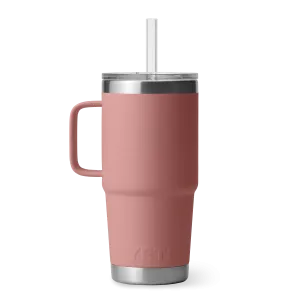 Yeti Rambler 25oz Mug With Straw Lid - Sandstone Pink